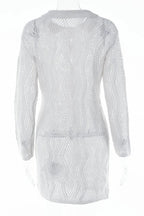Flowering Girl Women Basis Crochet Button-Up Cover-Up