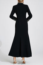 Flowering Girl Women simona black Diamond embellished Maxi Dress