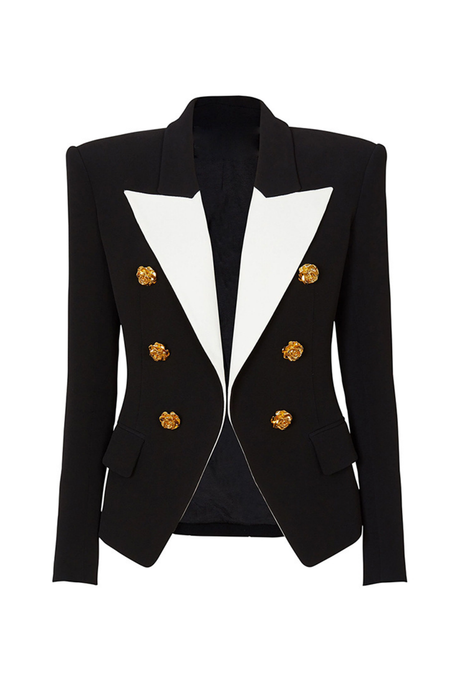 Flowering Girl Women Belen Roses Buttons Embellished Blazer