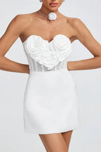 Flowering Girl Women Betsy Strapless Sweetheart Mini Dress