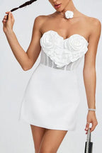 Flowering Girl Women Betsy Strapless Sweetheart Mini Dress