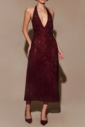 Diamond Halter Neck Midi Dress