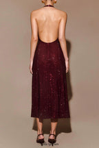 Diamond Halter Neck Midi Dress