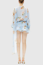 Flowering Girl Women Bhakti Floral Chiffon Ruffle Mini Dress