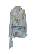 Flowering Girl Women Bhakti Floral Chiffon Ruffle Mini Dress