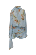 Flowering Girl Women Bhakti Floral Chiffon Ruffle Mini Dress