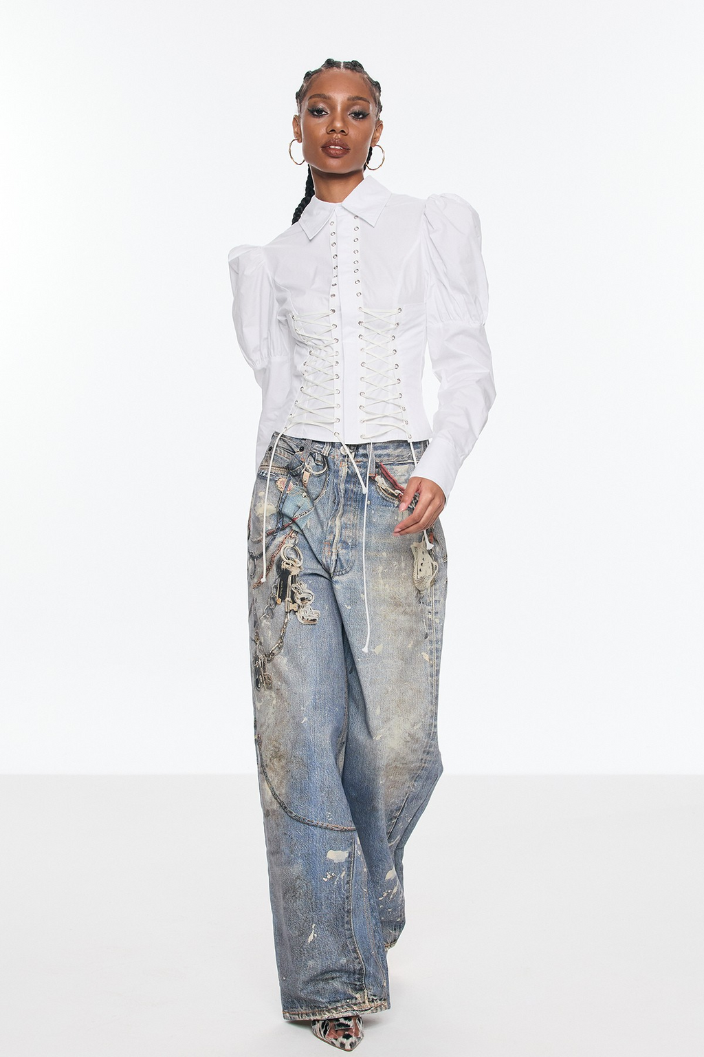 Prima Print Barrel Jeans