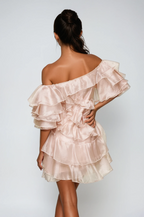 Flowering Girl Women Blandine Ruffle Ruch Mini Dress