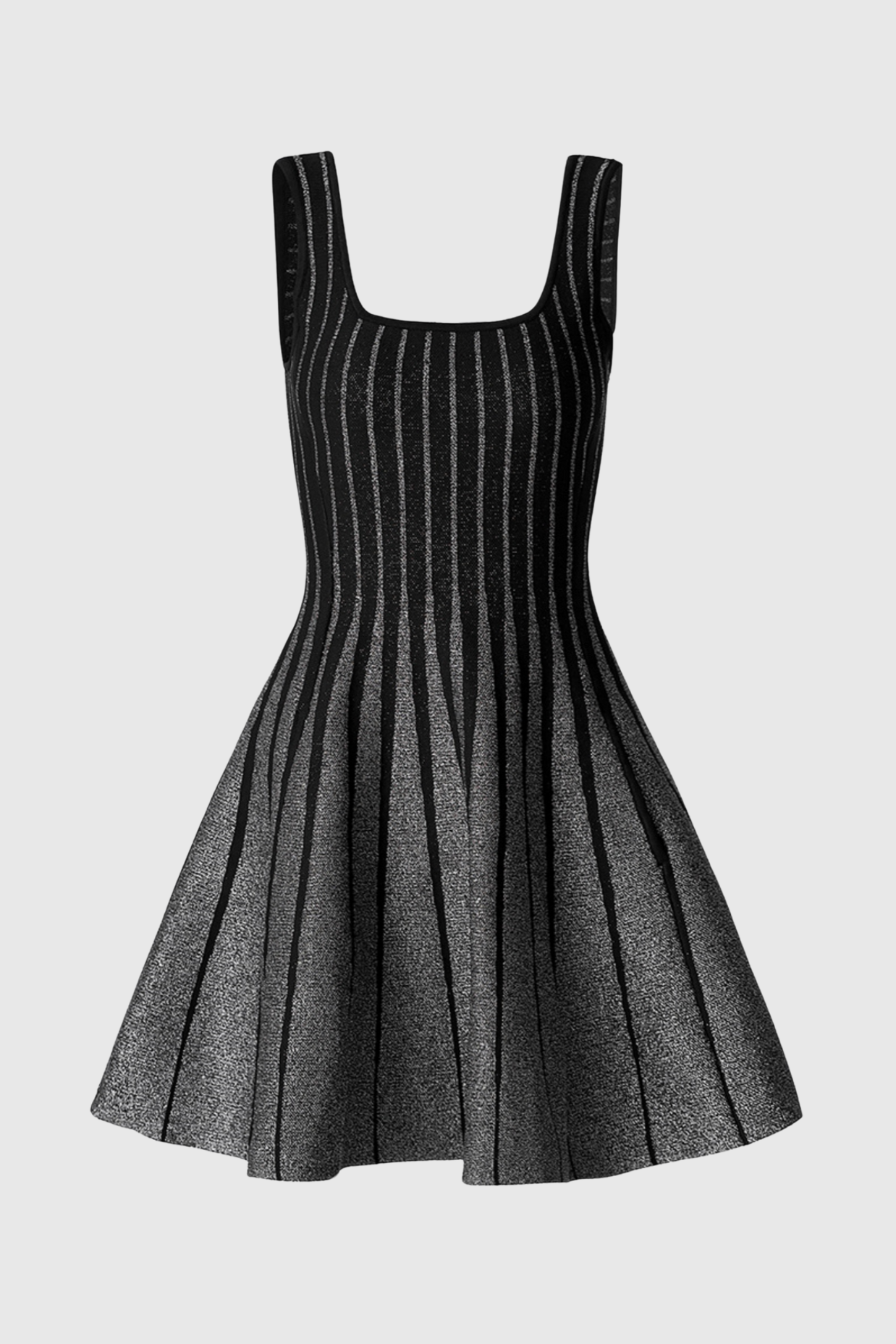 Flowering Girl Women Bolboli Glitter Jacquard Knit Flared Mini Dress