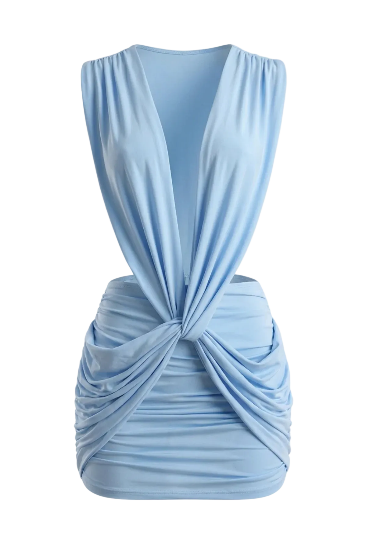 Flowering Girl Women Boonea Draped Mini Dress - Blue
