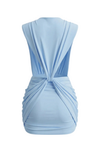 Flowering Girl Women Boonea Draped Mini Dress - Blue