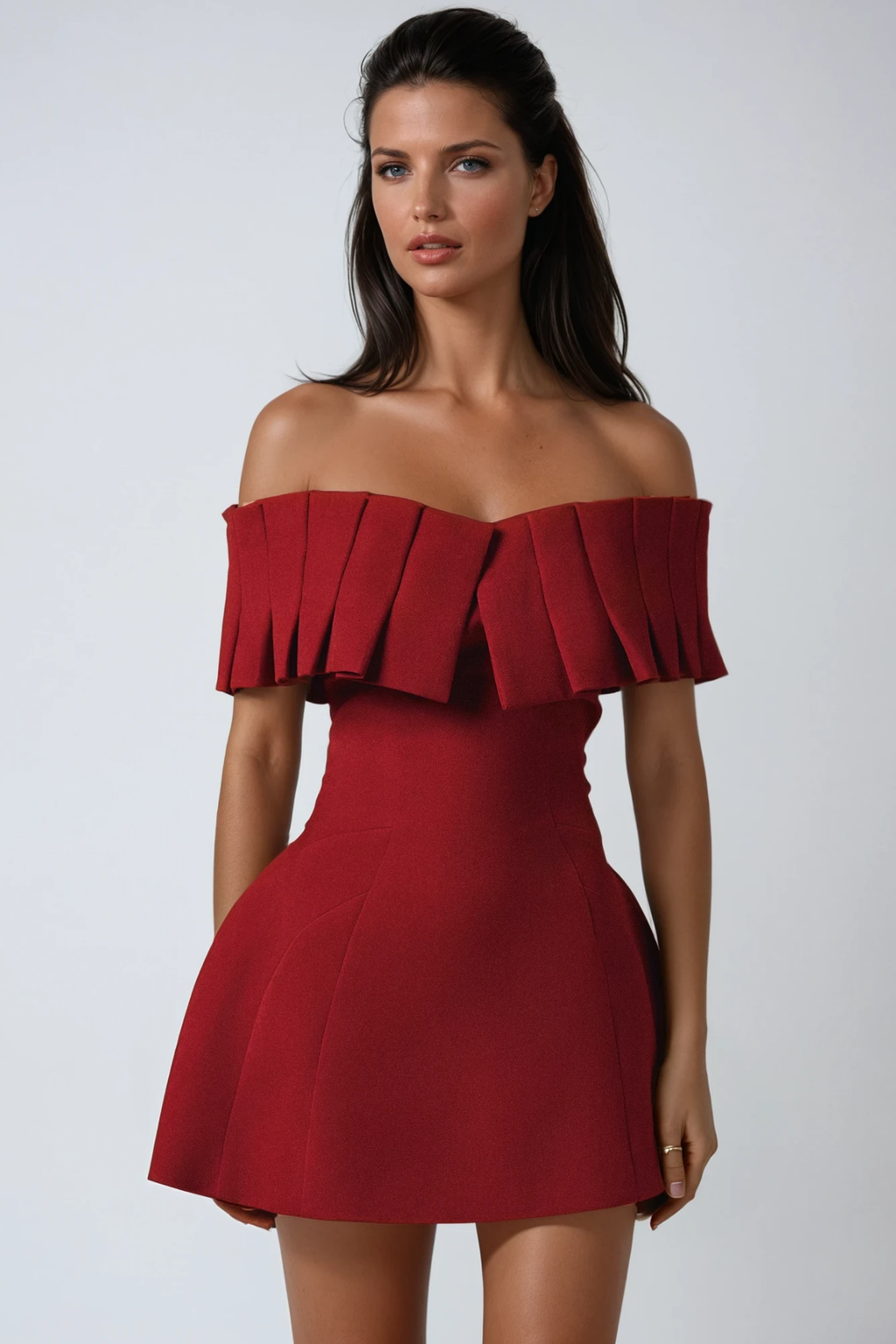 Flowering Girl Women Braam Strapless Ruch Mini Dress