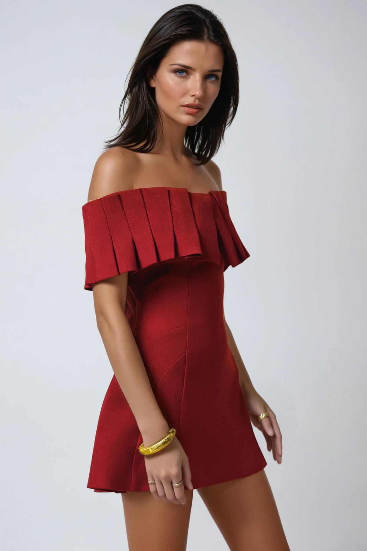 Flowering Girl Women Braam Strapless Ruch Mini Dress