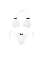 Flowering Girl Women Brako Bow Bikini Two Piece Set In White