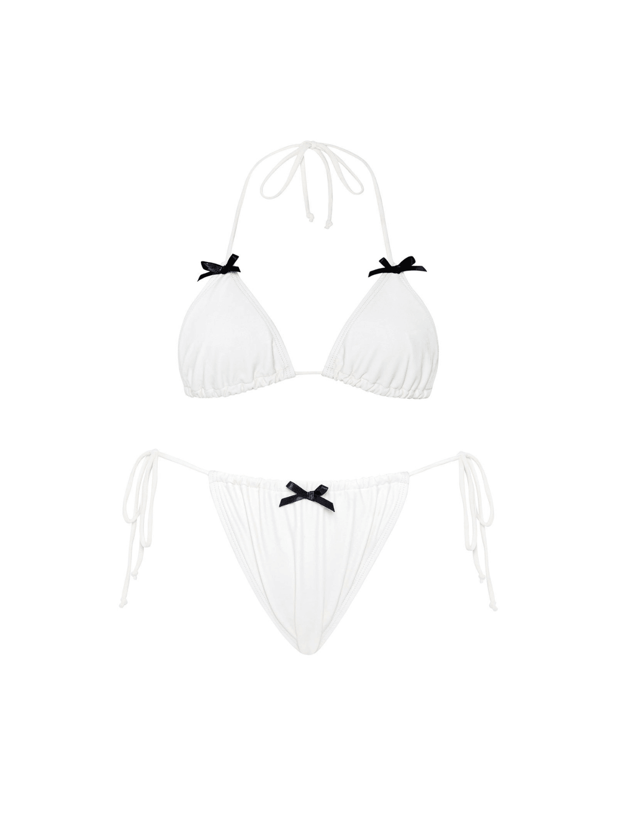 Flowering Girl Women Brako Bow Bikini Two Piece Set In White