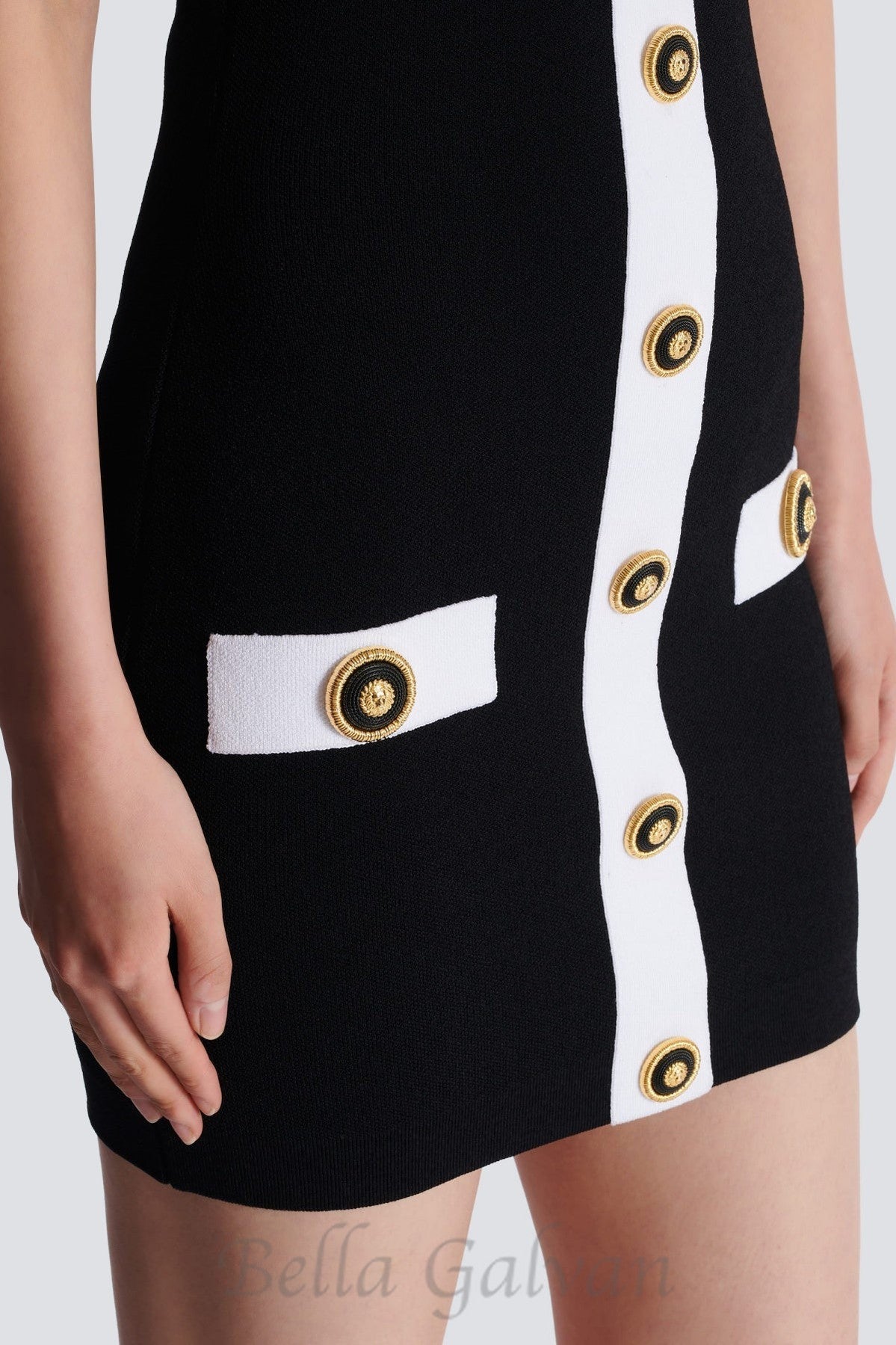 Flowering Girl Women Brica Two-tone Halter Mini Bandage Dress