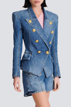 Flowering Girl Women Brittia Button Denim Jacket
