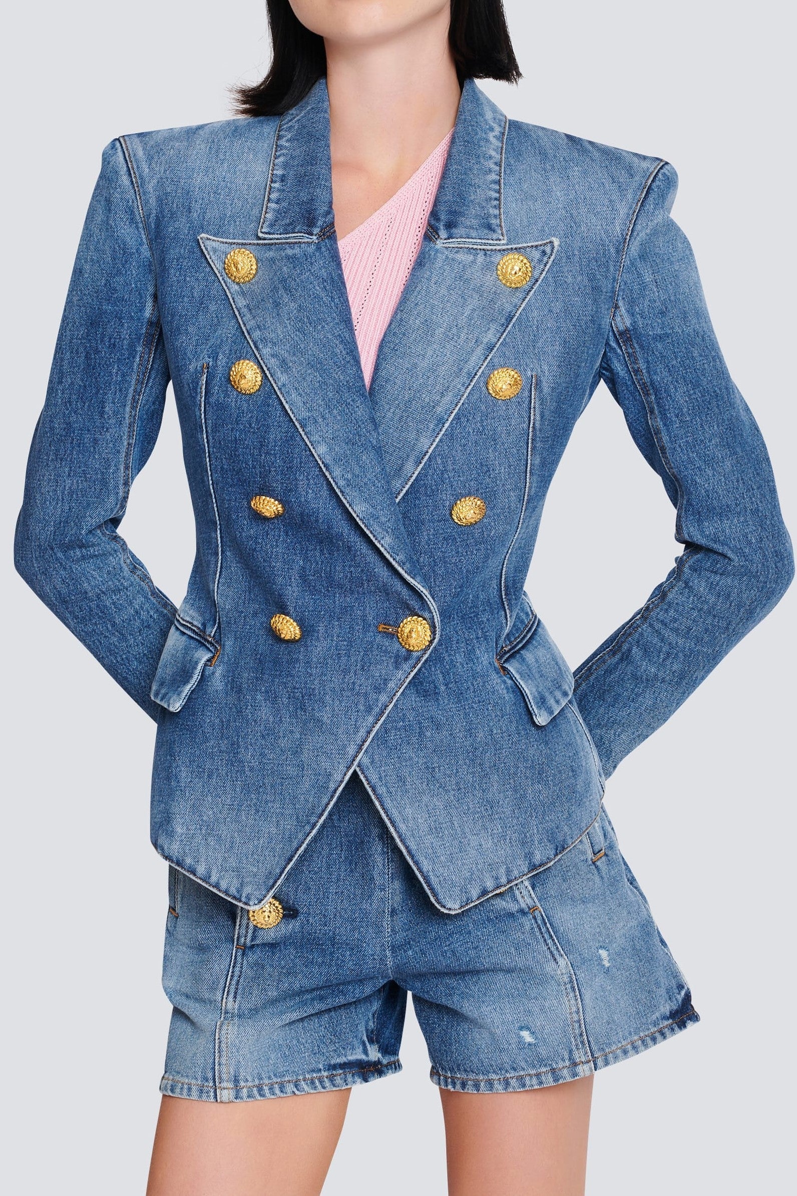 Flowering Girl Women Brittia Button Denim Jacket