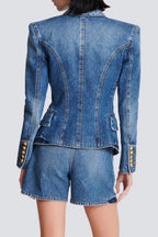 Flowering Girl Women Brittia Button Denim Jacket