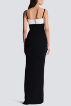 Flowering Girl Women Bruna Two-Tone Split Maxi Bandage Dress