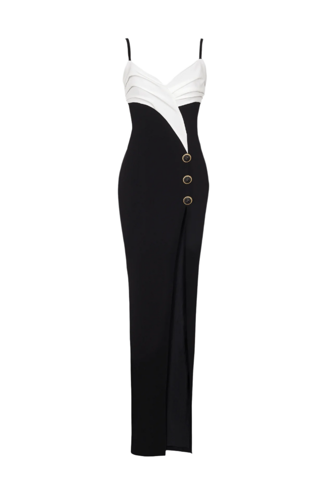 Flowering Girl Women Bruna Two-Tone Split Maxi Bandage Dress