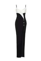 Flowering Girl Women Bruna Two-Tone Split Maxi Bandage Dress