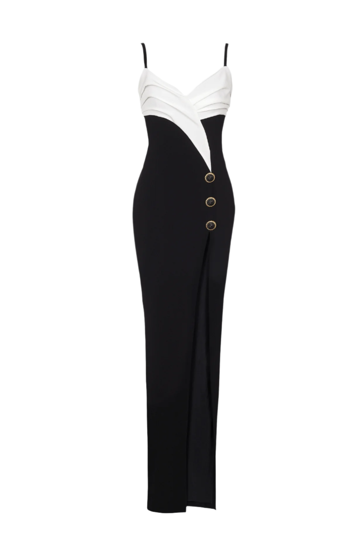 Flowering Girl Women Bruna Two-Tone Split Maxi Bandage Dress