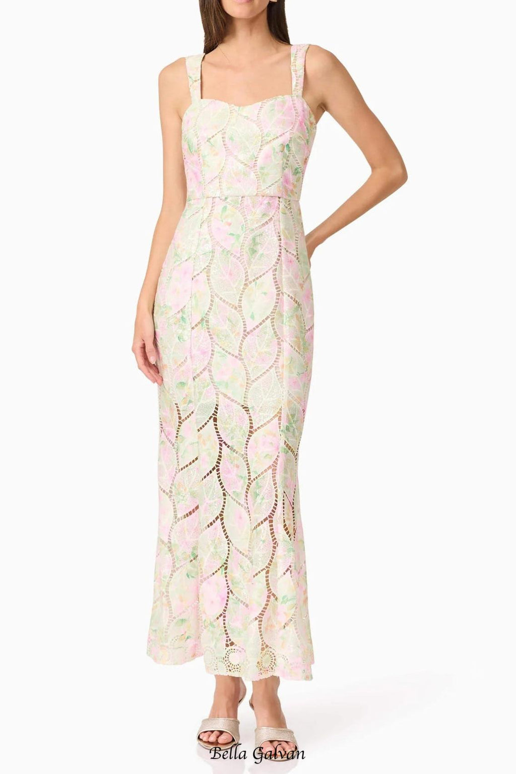 karen Floral maxi Dress in multicolor