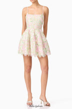 karen Floral Mini Dress in multicolor