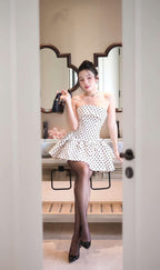 Flowering Girl Women Lumi Dot Strapless Mini Dress