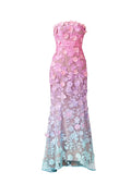 Off-Shoulder Sleeveless Gradient Dress