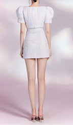 Flowering Girl Women Crystal Embellished Two Piece In Lilac