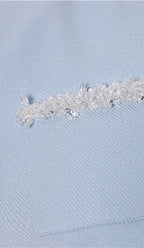 Flowering Girl Women Crystal Trim Two Piece Set In Sky Blue