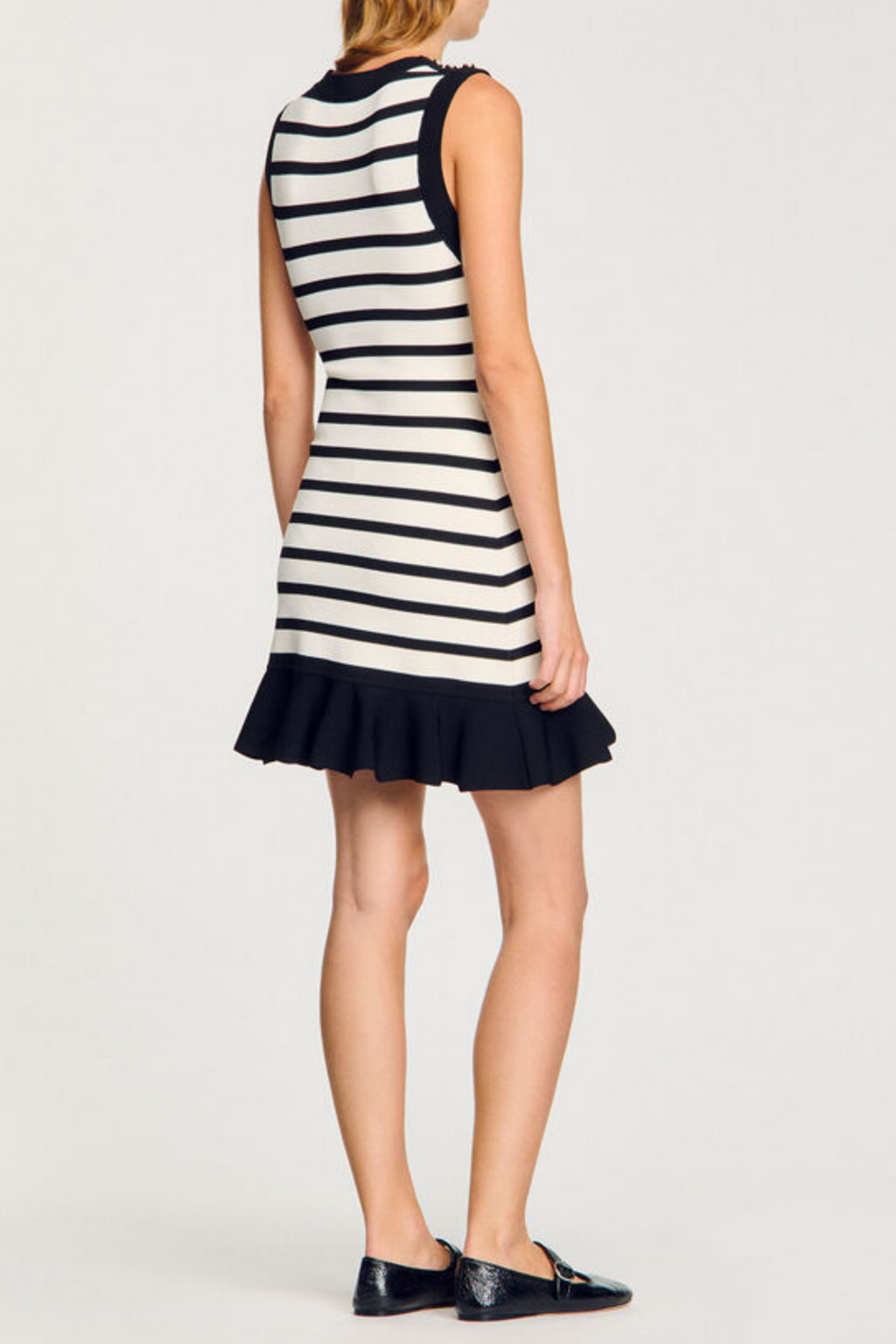 Flowering Girl Women Cactus Striped Knit Sleeveless Mini Dress
