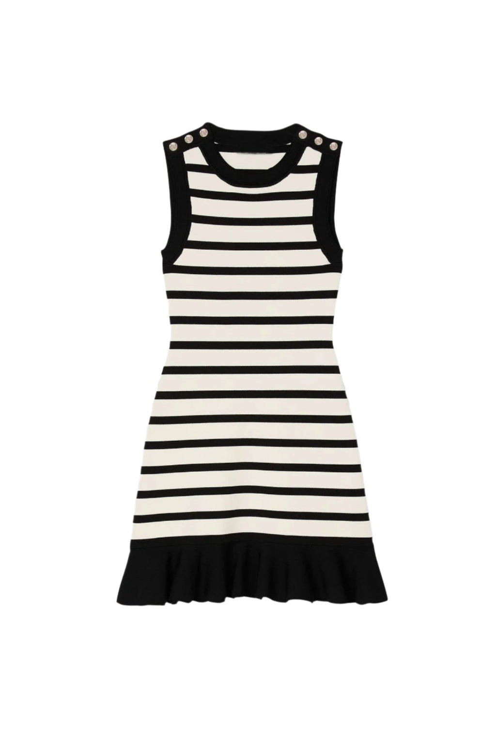 Flowering Girl Women Cactus Striped Knit Sleeveless Mini Dress