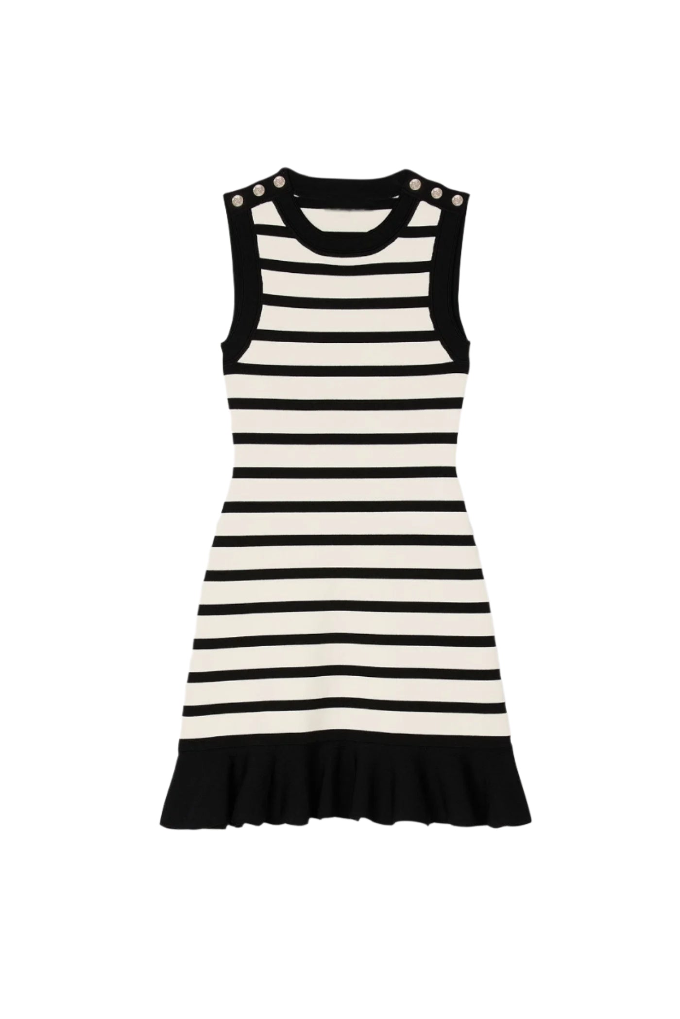 Flowering Girl Women Cactus Striped Knit Sleeveless Mini Dress