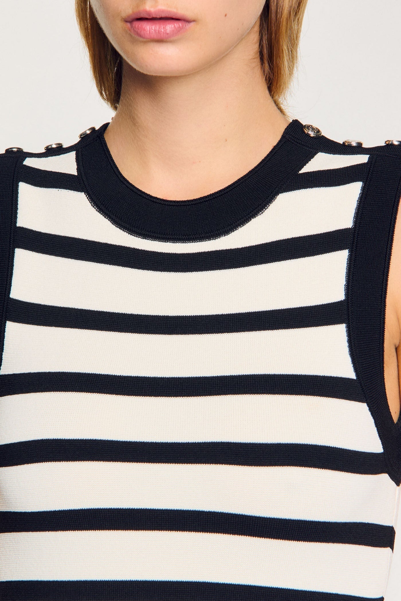 Flowering Girl Women Cactus Striped Knit Sleeveless Mini Dress