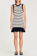 Flowering Girl Women Cactus Striped Knit Sleeveless Mini Dress