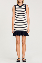 Flowering Girl Women Cactus Striped Knit Sleeveless Mini Dress