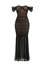 Flowering Girl Women Cadhla Off Shoulder Ruched Mesh Maxi Dress