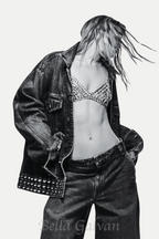 Flowering Girl Women Cael Crystal Bra in Silver