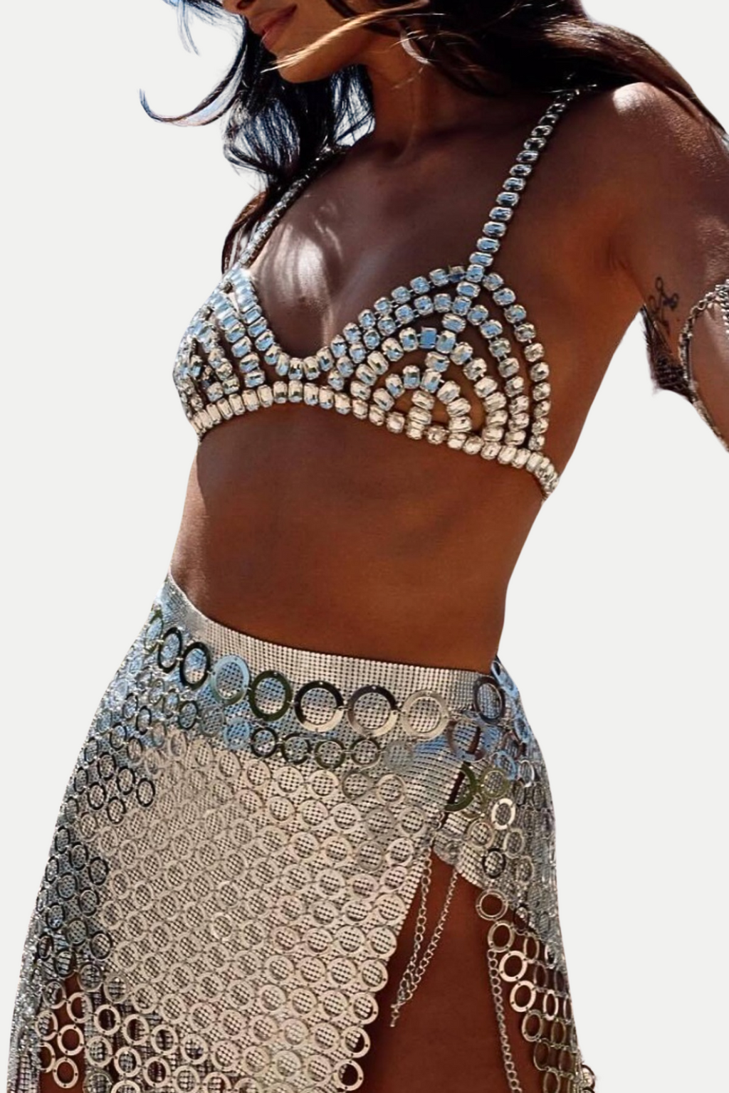Flowering Girl Women Cael Crystal Bra - Silver