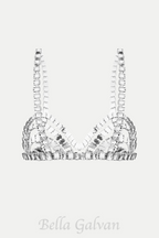 Flowering Girl Women Cael Crystal Bra in Silver