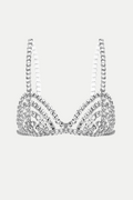 Flowering Girl Women Cael Crystal Bra - Silver