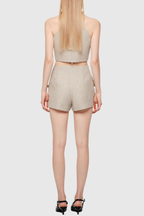 evangeline Sequin Top in apricot