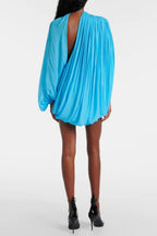 Flowering Girl Women Cahya Asymmetric Draped Mesh Mini Dress