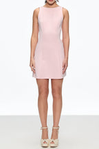bernice Pearl Bow Backless Mini Dress in pink
