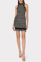 Flowering Girl Women Cailean Fringe Tweed Sleeveless Mini Dress