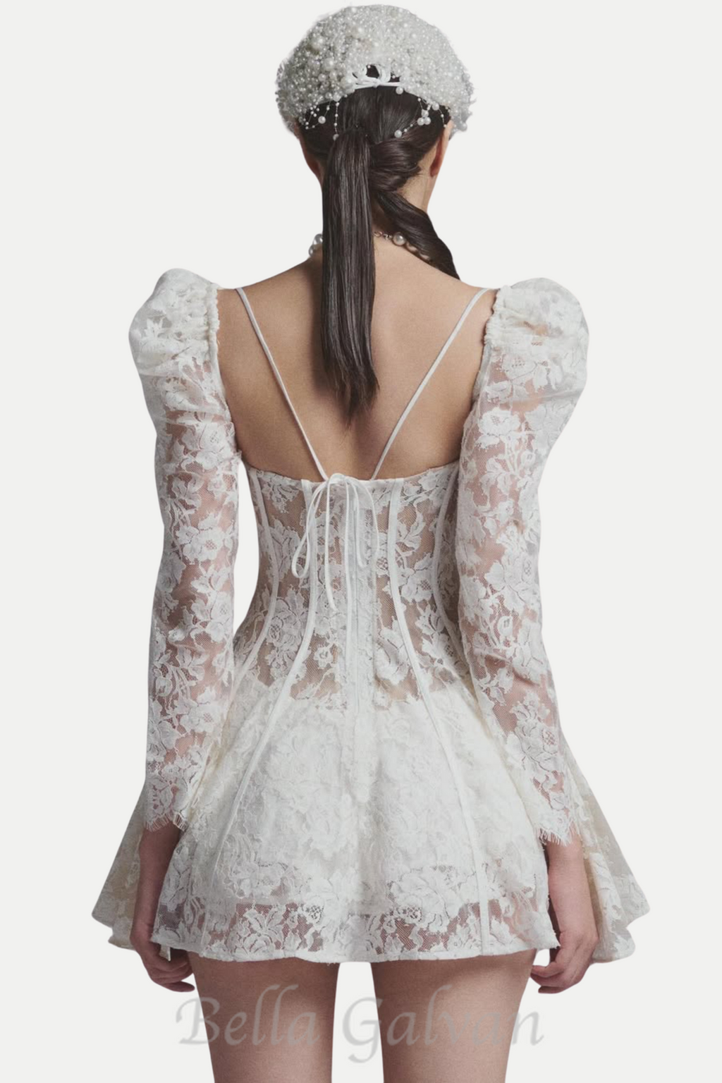 Flowering Girl Women Caitlyn Lace Corset Mini Dress
