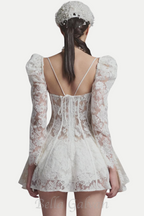 Flowering Girl Women Caitlyn Lace Corset Mini Dress